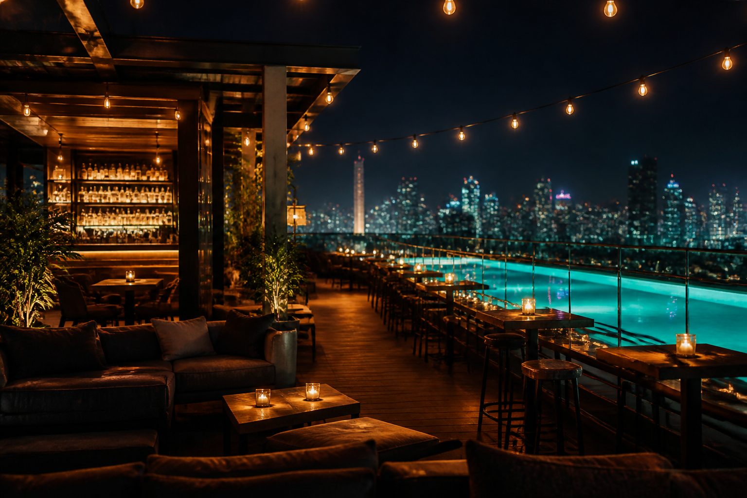 Rooftop lounge
